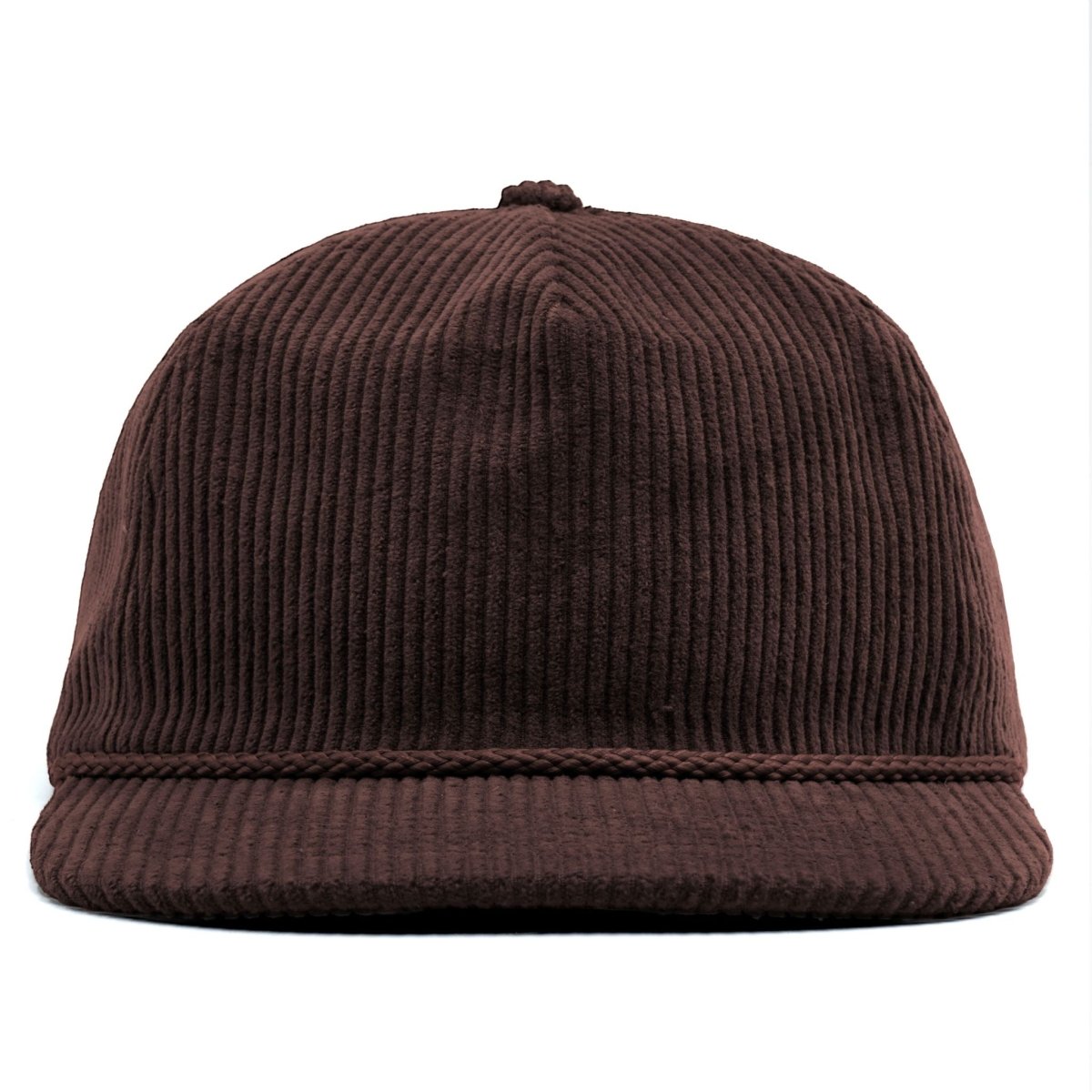 Relaxed Corduroy Snapback - Chocolate Brown