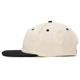 Relaxed Cotton Snapback - Beige & Black