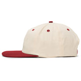 Relaxed Cotton Snapback - Beige & Red