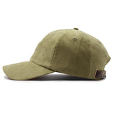 Relaxed Suede Dad Cap - Olive