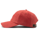 Relaxed Suede Dad Cap - Terracotta