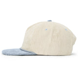 Relaxed Corduroy Snapback - Vanilla & Sky Blue