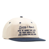 Sorry, I Have A Dog At Home - Beige / Navy Cotton