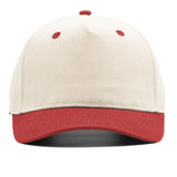Structured Cotton Snapback - Natural & Red