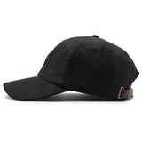 Relaxed Suede Dad Cap - Black
