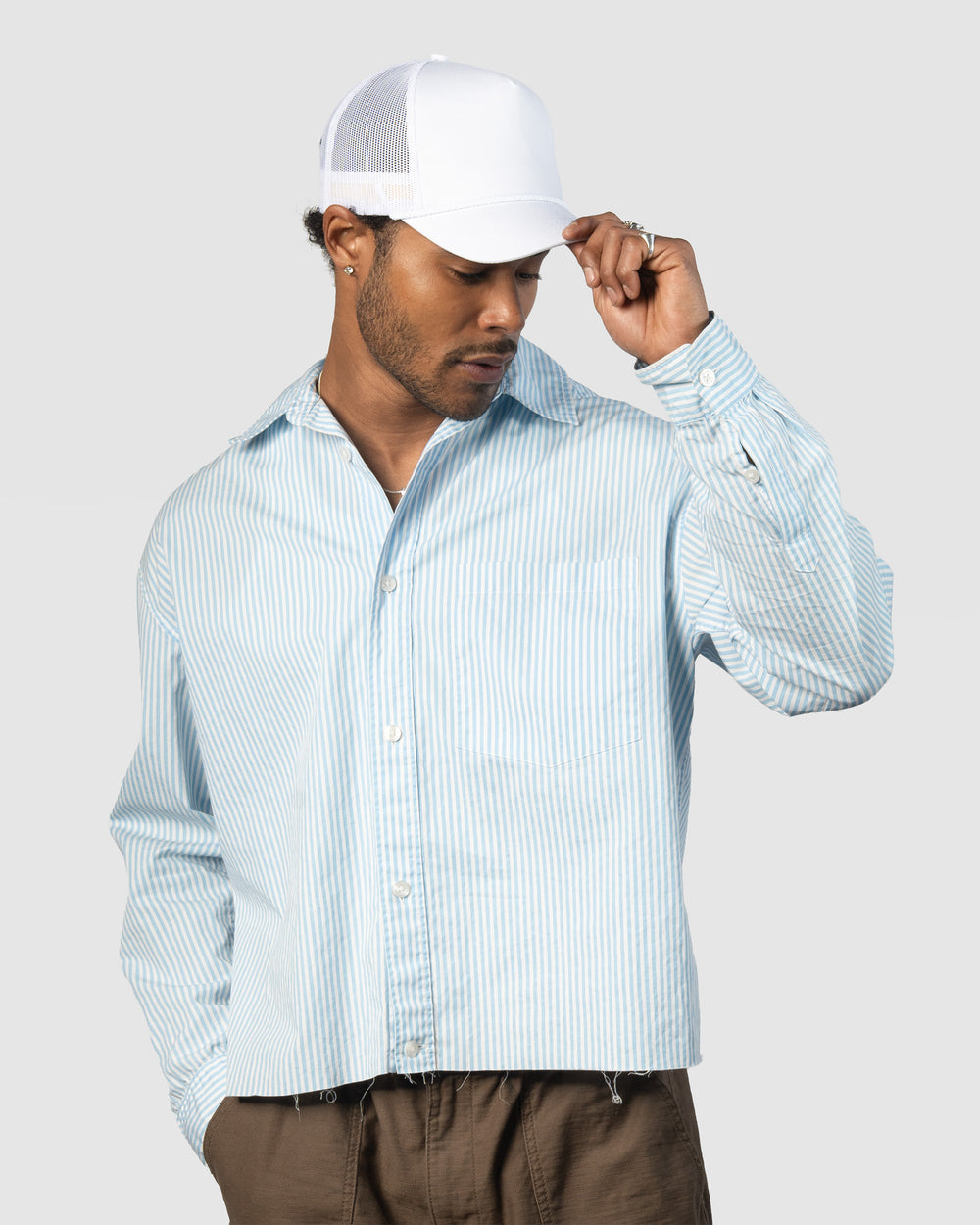 Classic Trucker Snapback - White