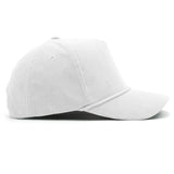 Structured Corduroy Snapback - White