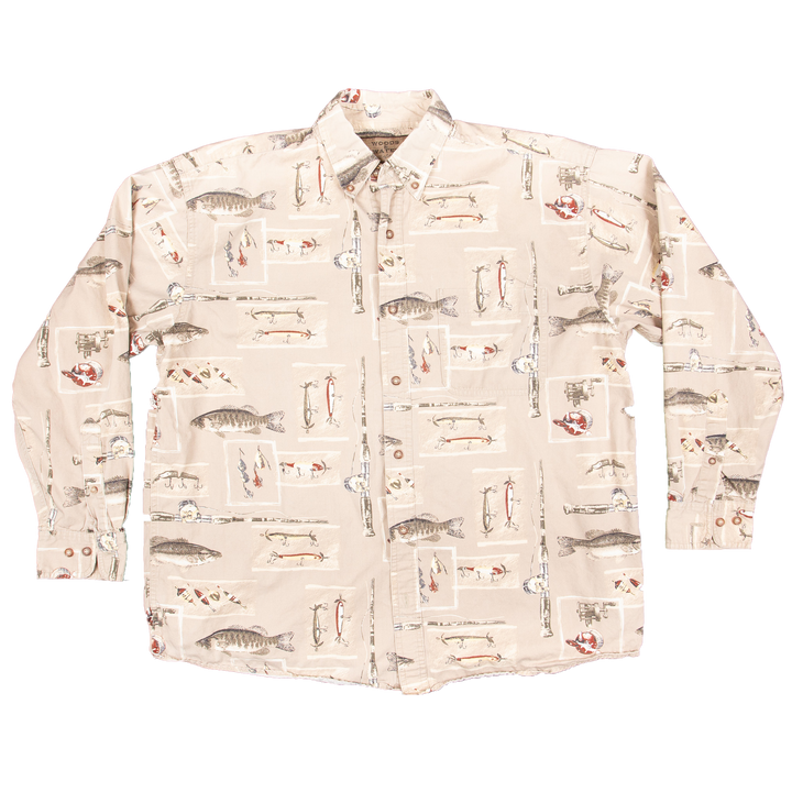 Woods & Water Outfitters, All-Over Fisherman Print