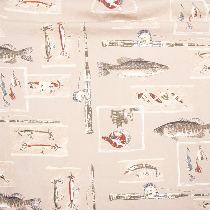 Woods & Water Outfitters, All-Over Fisherman Print