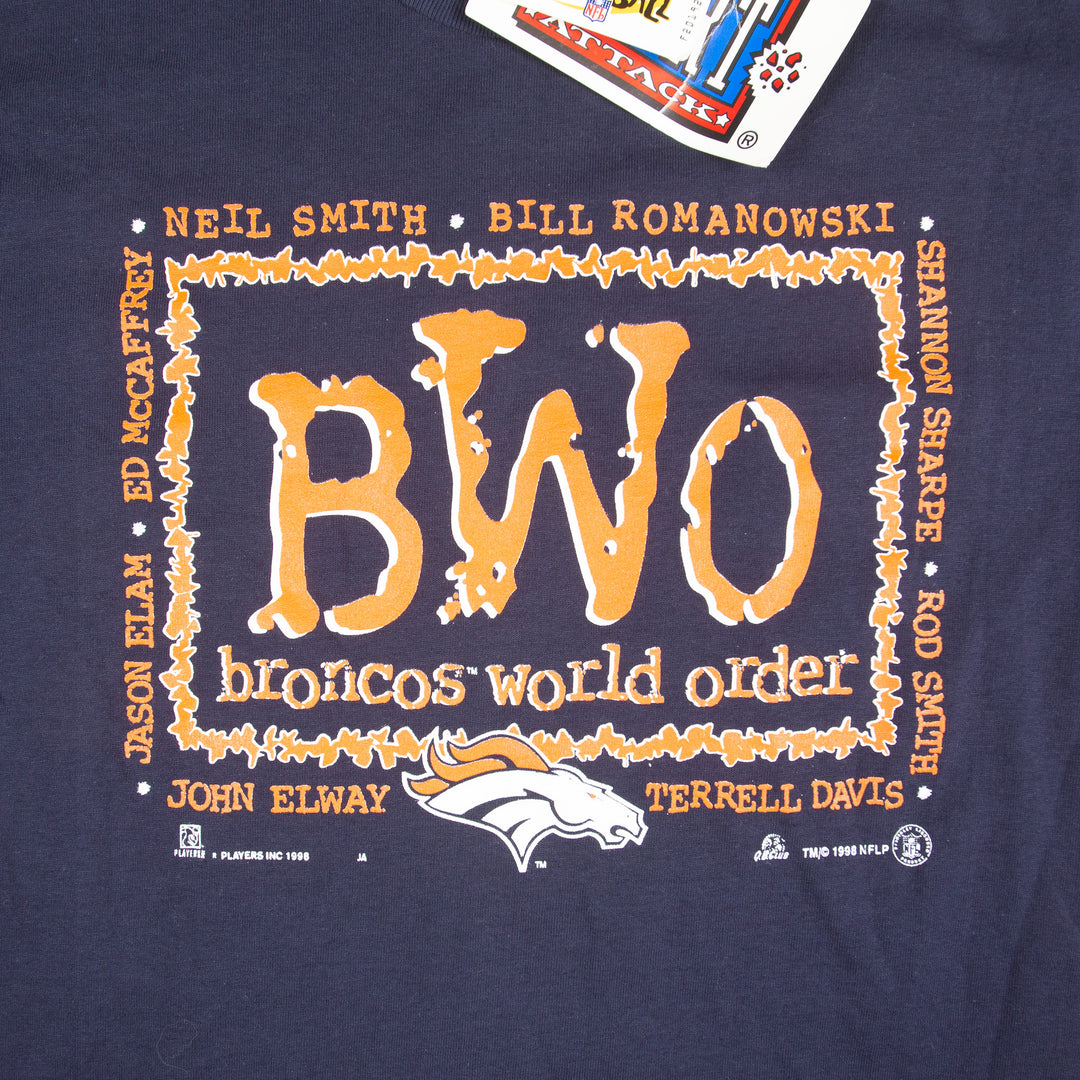 purple broncos shirt