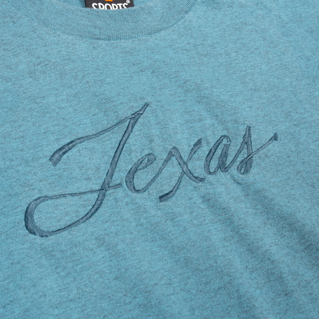 Texas Script Embroidered