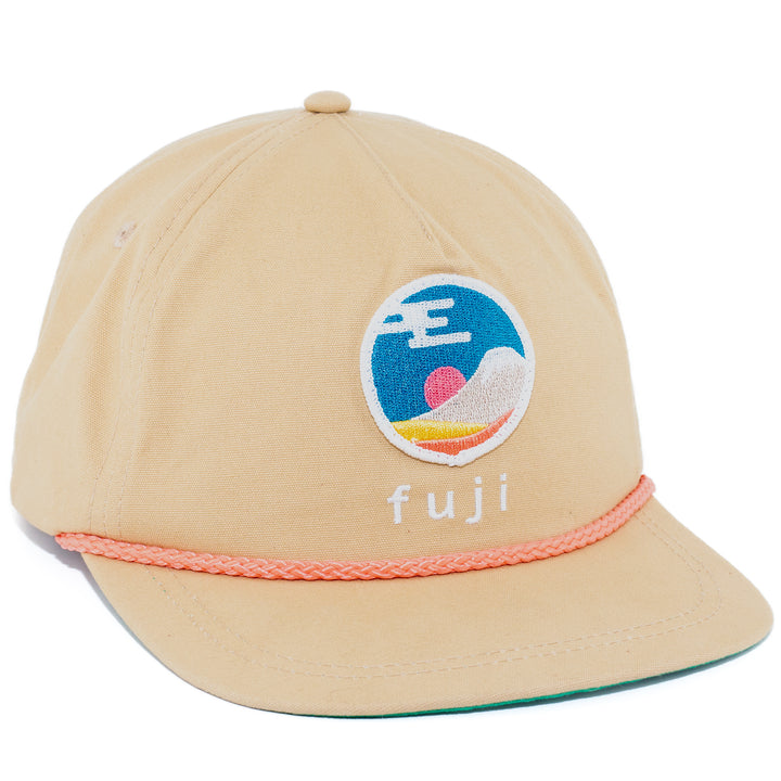 beige strapback hat